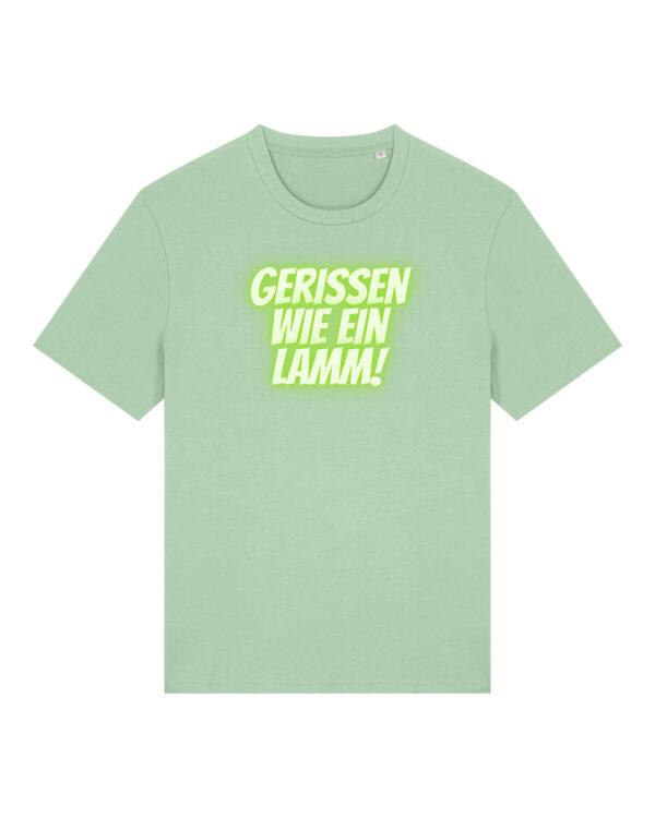 Logo-Shirt | unisex, bio, OEKOTEX-100, diverse Farben | 🛜 GERISSEN WIE EIN LAMM