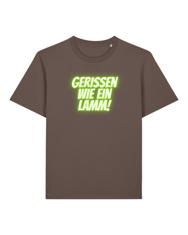 Logo-Shirt | unisex, bio, OEKOTEX-100, diverse Farben | 🛜 GERISSEN WIE EIN LAMM