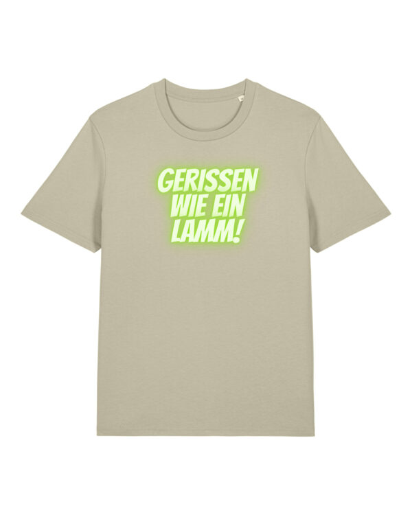 Logo-Shirt | unisex, bio, OEKOTEX-100, diverse Farben | 🛜 GERISSEN WIE EIN LAMM