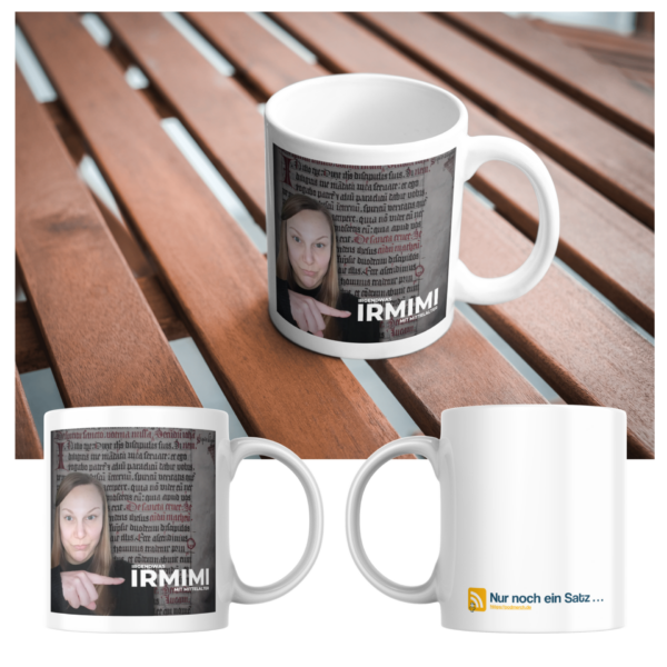 Tasse mit Cover für Kaffee, Tee und Podcast-Freunde | 325 ml, weiß | 🛜 IRMIMI