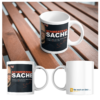 schmerzenssache-cover-plus-podmerch Tasse mit Cover für Kaffee, Tee und Podcast-Freunde | 325 ml, weiß | 🛜 SCHMERZENSSACHE